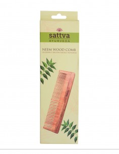 Pieptene din lemn de neem – Sattva Ayurveda