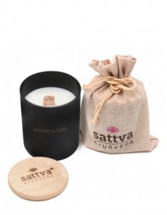 Lumanare parfumata Trandafir si Mango - Sattva Ayurveda