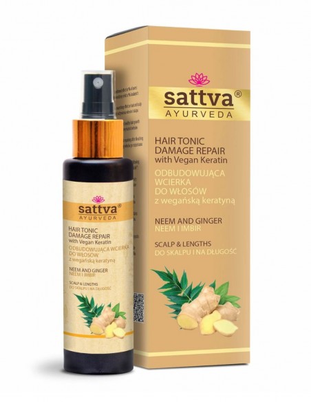 Lotiune scalp si par cu neem si ghimbir, 100ml - Sattva