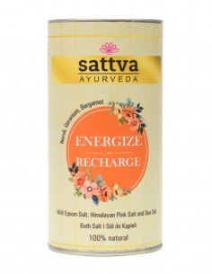 Sare de baie cu sare epsom, sare de mare, sare de Himalaya Energize & Recharge, 300gr - Sattva