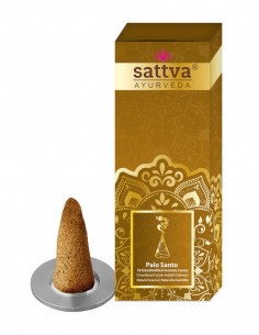 Conuri parfumate Palo Santo cu suport, 10buc – Sattva Ayurveda