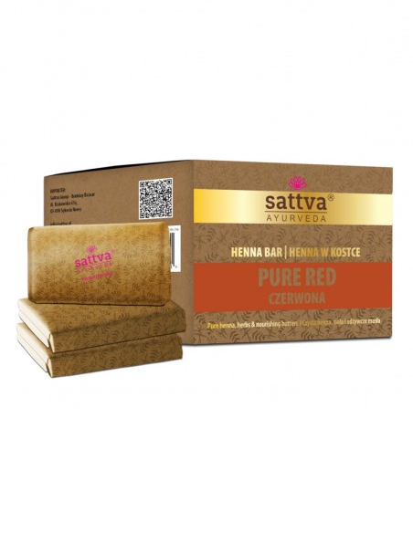 Vopsea henna Rosu Pur cu unt de shea si uleiuri, 3x80gr – Sattva Ayurveda