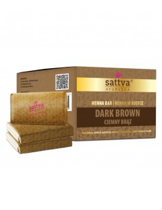 Vopsea henna Saten Inchis cu unt de shea si uleiuri, 3x80gr – Sattva Ayurveda