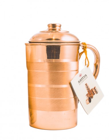 Carafa cupru Stripe, 1250ml – Sattva Ayurveda
