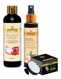 Set tratament anticadere par cu ulei de ceapa - Sattva