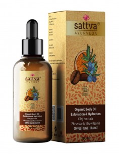 Ulei de corp cu cafea, ulei de portocale si masline, 100ml – Sattva Ayurveda