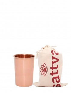 Pahar din cupru cu capac Classic, 350ml – Sattva Ayurveda 2