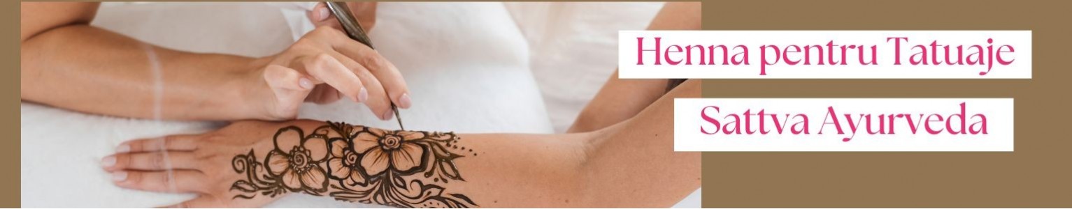 Henna pentru Tatuaje Temporare, 100% naturala, Sattva Ayurveda
