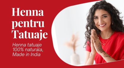 Henna pentru Tatuaje Temporare, 100% naturala, Sattva Ayurveda