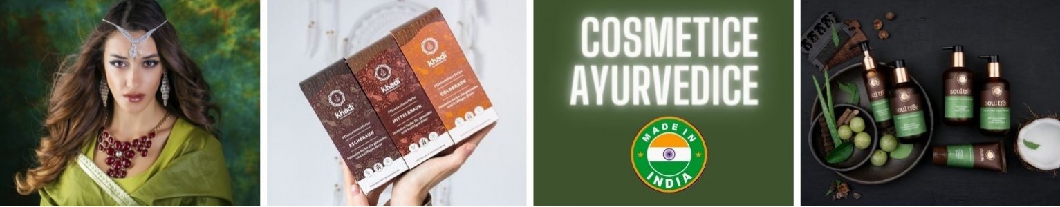 Cosmetice Ayurvedice Naturale - Parfumuri Indiene Bio, Creioane Kajal si Vopsele de Par Organice